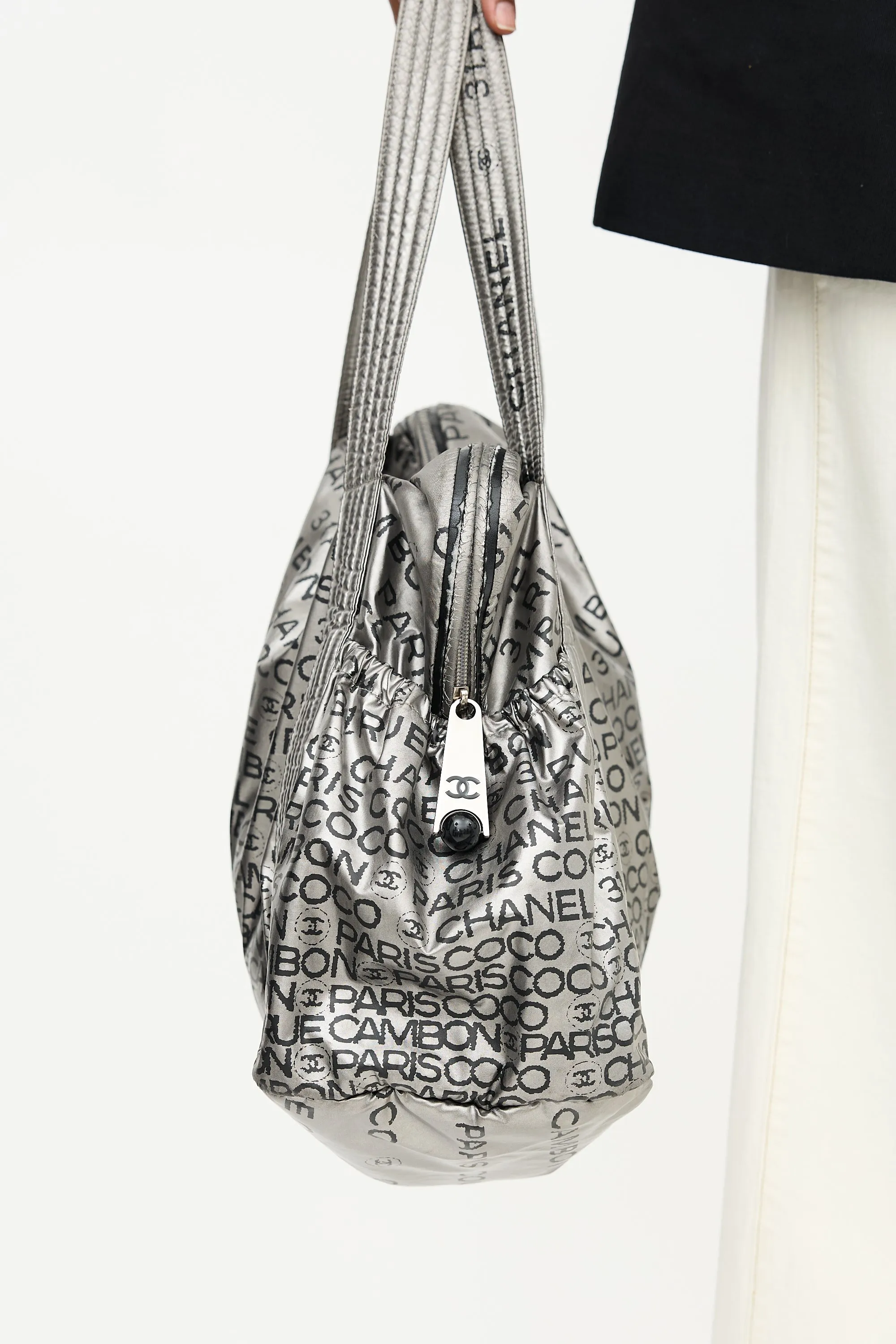 2000s Silver Nylon Unlimited Tote Bag