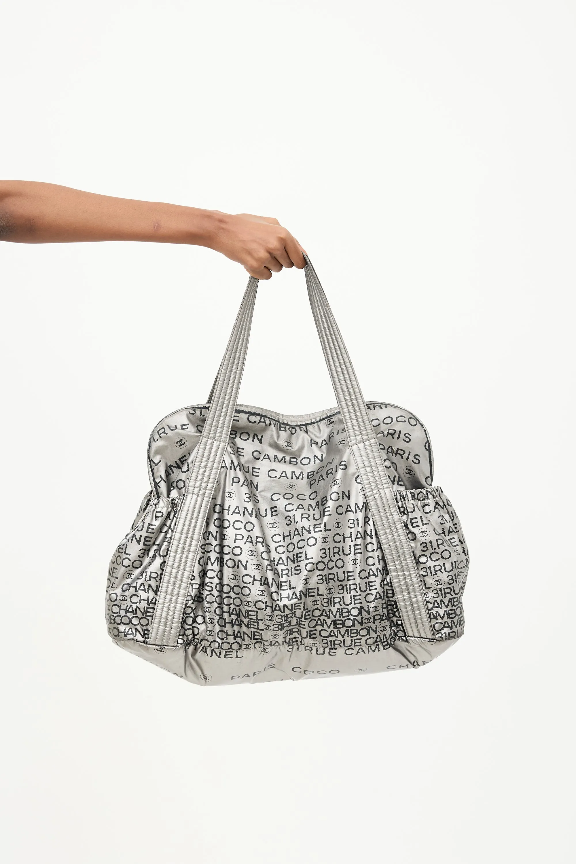 2000s Silver Nylon Unlimited Tote Bag