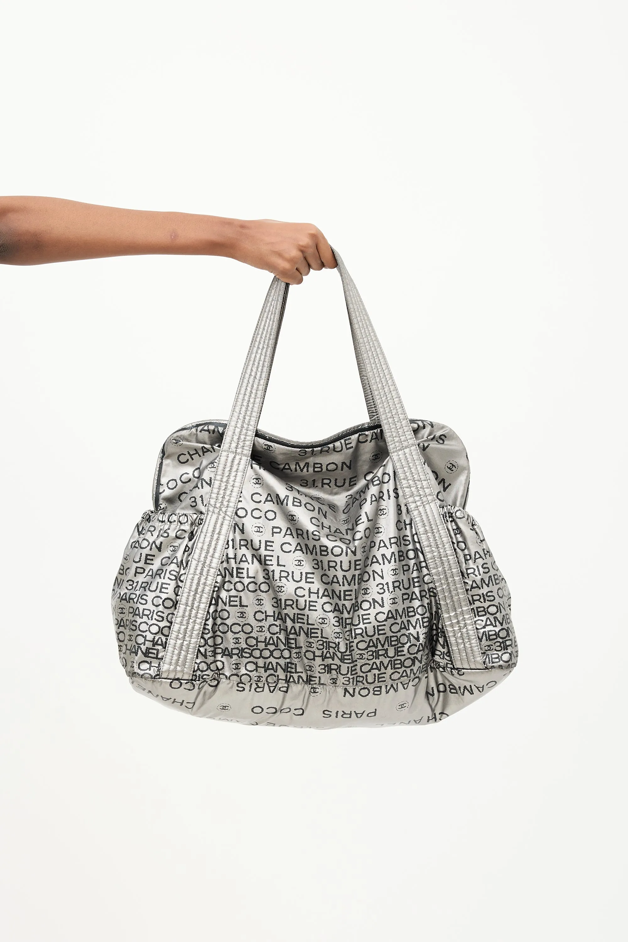 2000s Silver Nylon Unlimited Tote Bag