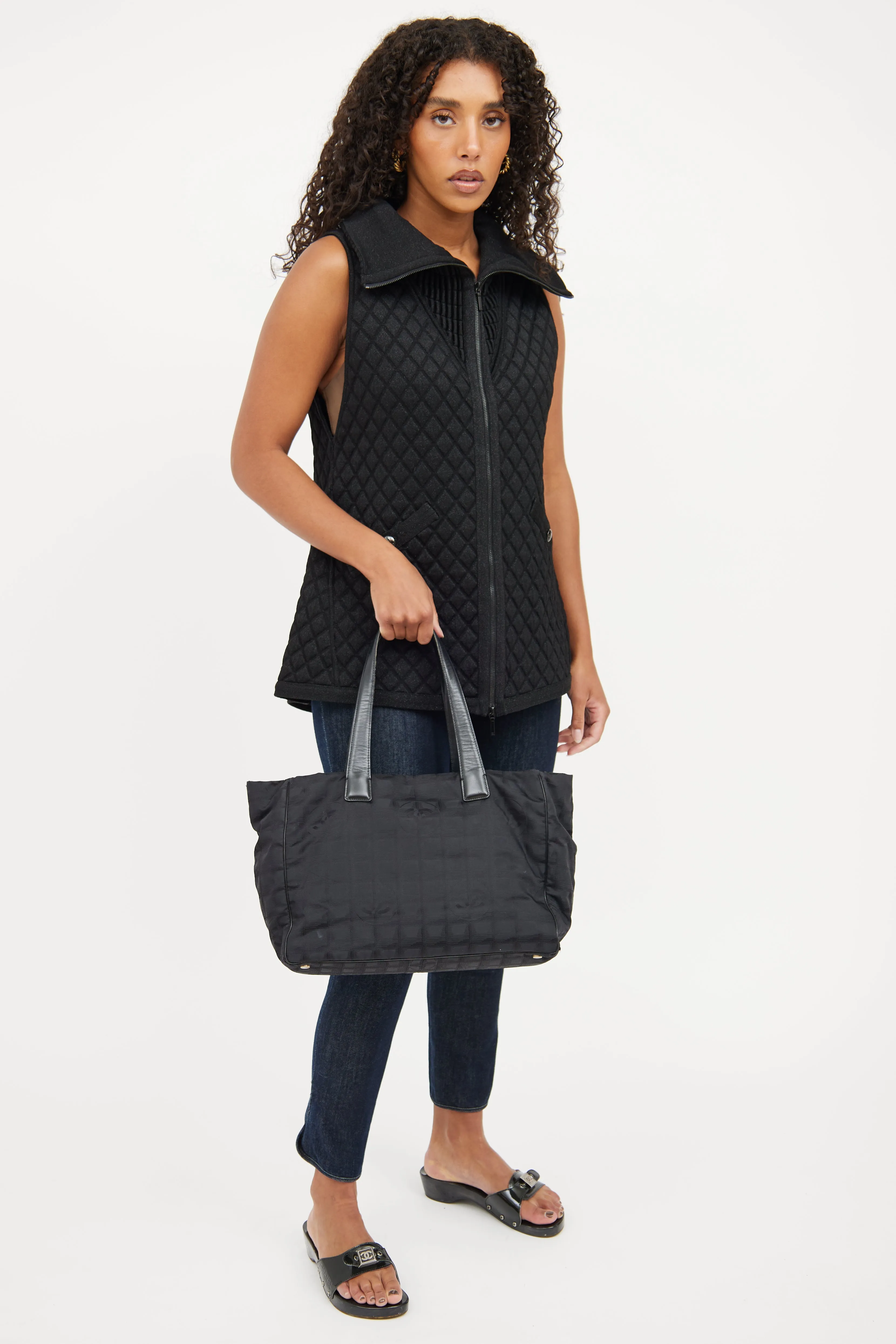 2004 Black Travel Ligne Tote Bag