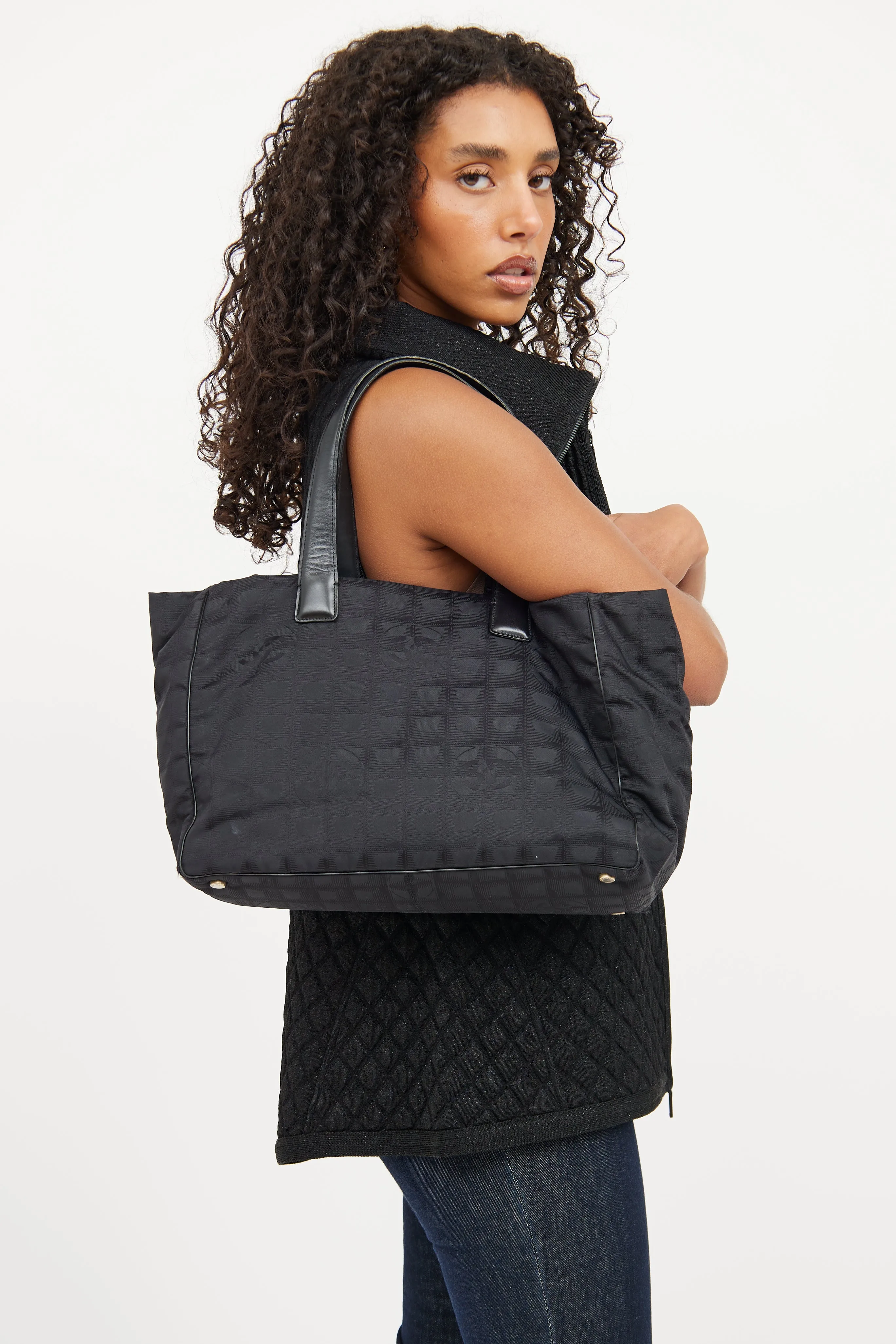 2004 Black Travel Ligne Tote Bag