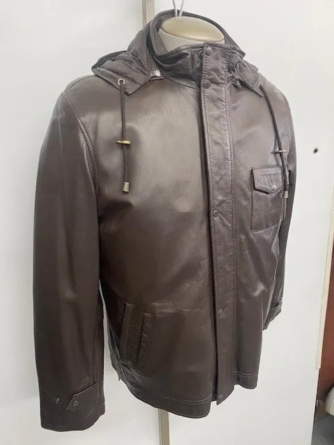 8116 Clearance -  Men's Hooded Bomber Jacket - Size Medium