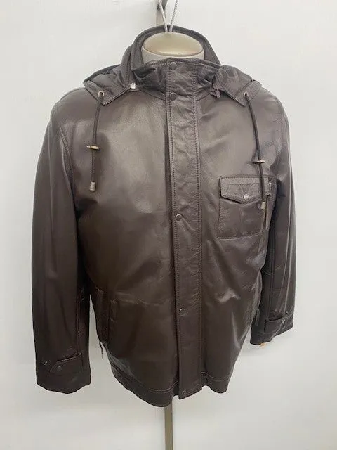 8116 Clearance -  Men's Hooded Bomber Jacket - Size Medium