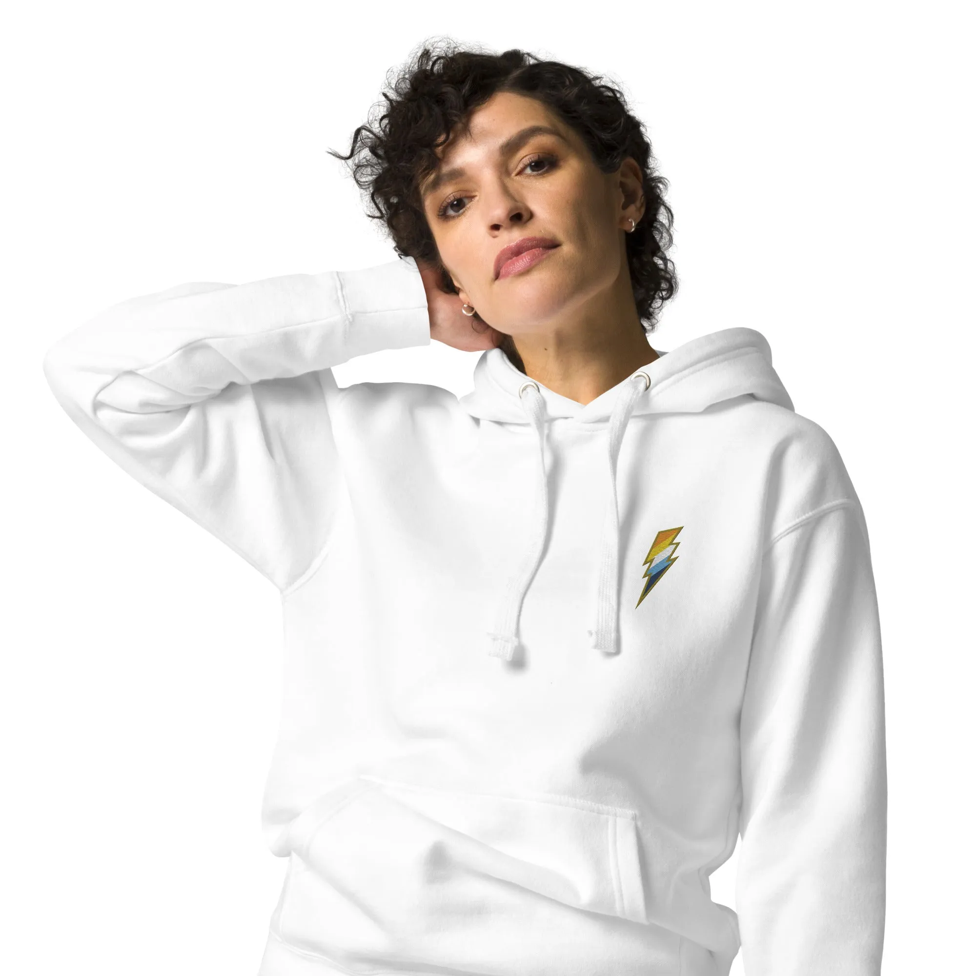 AroAce Pride Lightning Embroidered Hoodie