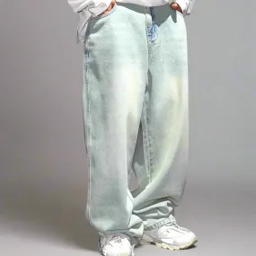 Baggy Distressed Ice Blue Skater Jeans