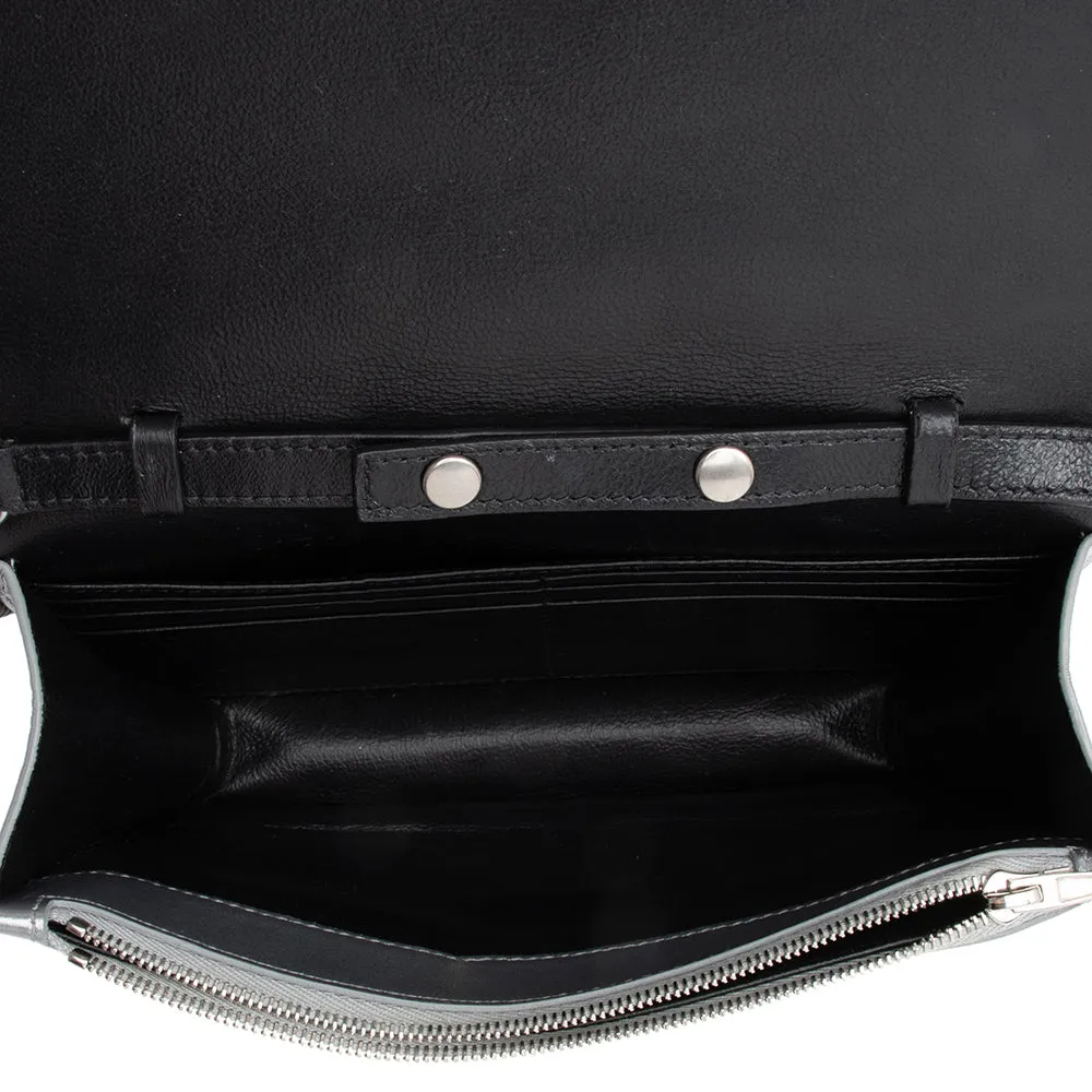 Balenciaga Quilted Metallic Leather B Dot Shoulder Bag (SHF-16927)
