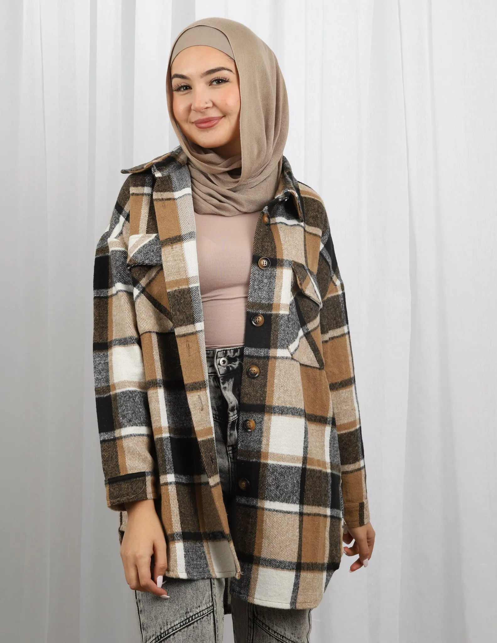 Checkered Shirt Jacket