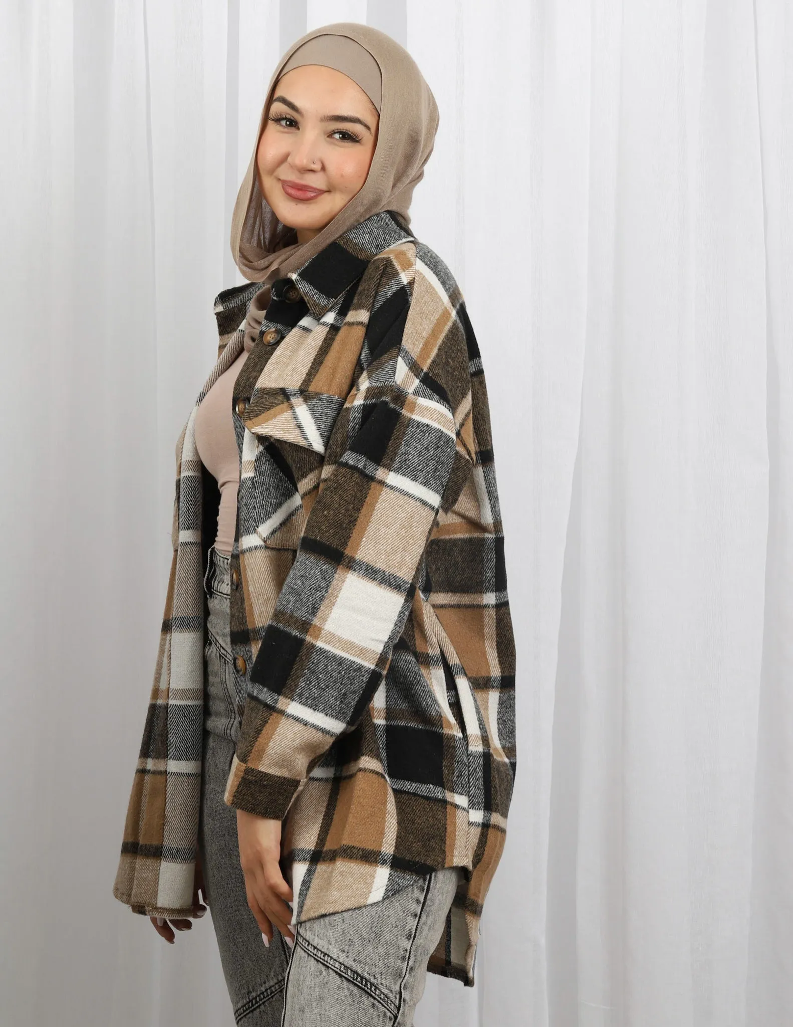 Checkered Shirt Jacket
