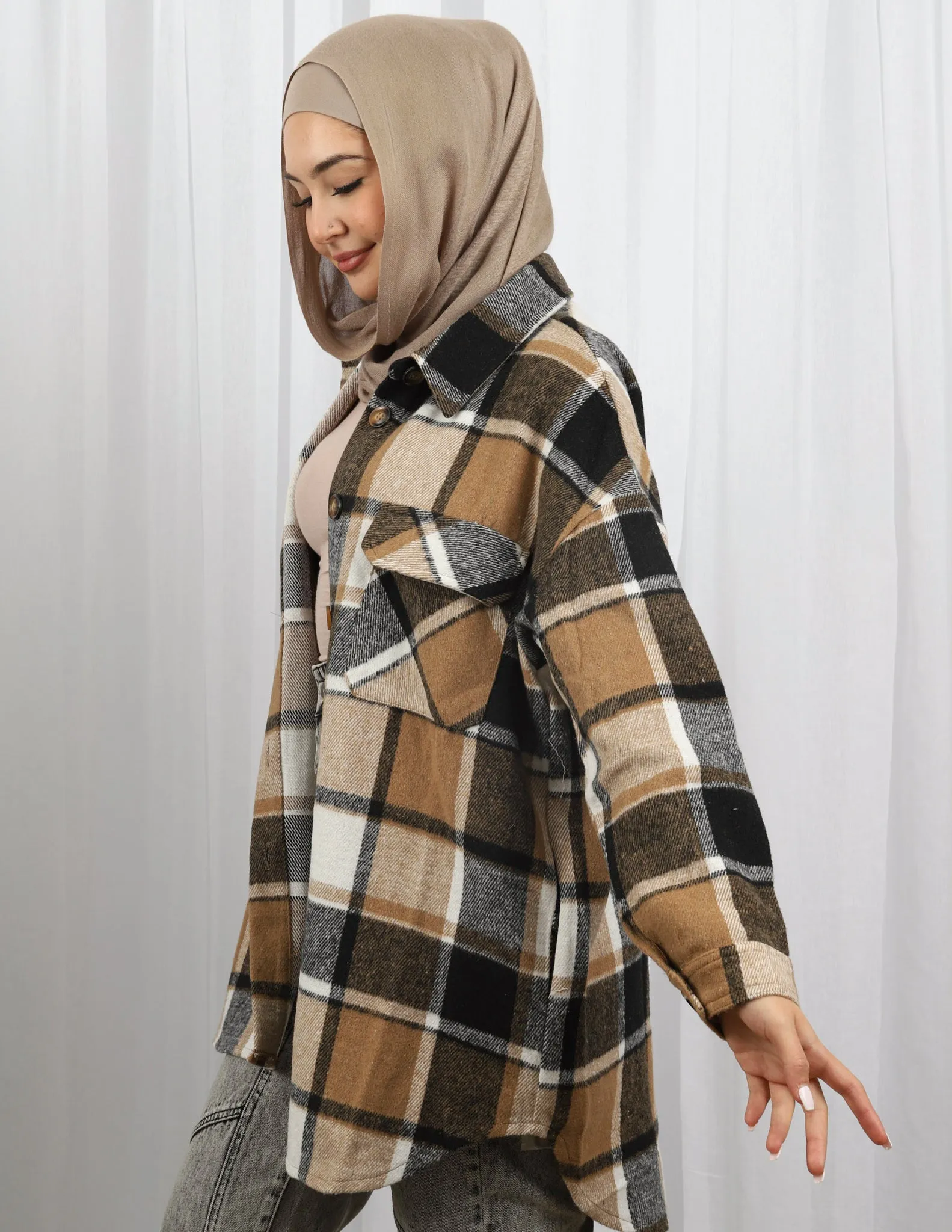Checkered Shirt Jacket