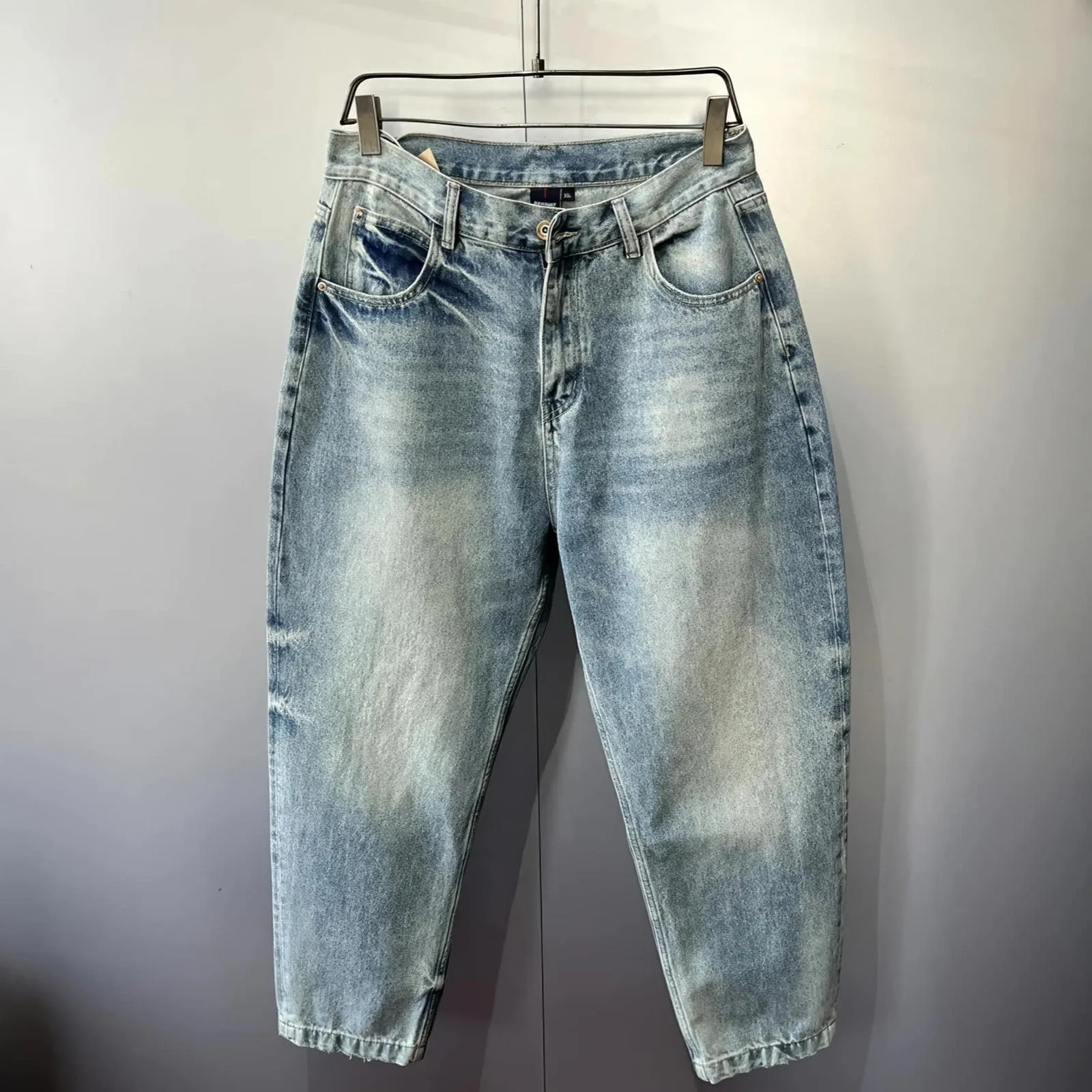 Distressed Loose Y2K Light Blue Jeans