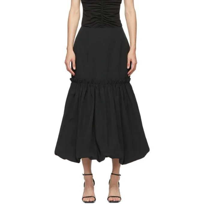 Edit Black Bubble Hem Skirt
