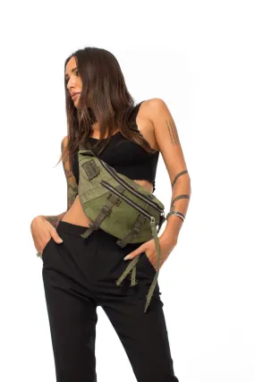 Flight Division Up Cycled Fanny Pack Repurposed Convertible Messenger Bag