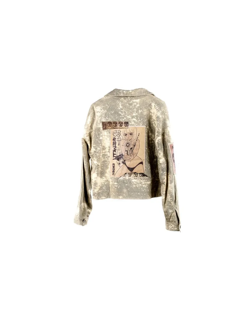 Ganymede Blossom Women's Bleached Denim Jacket