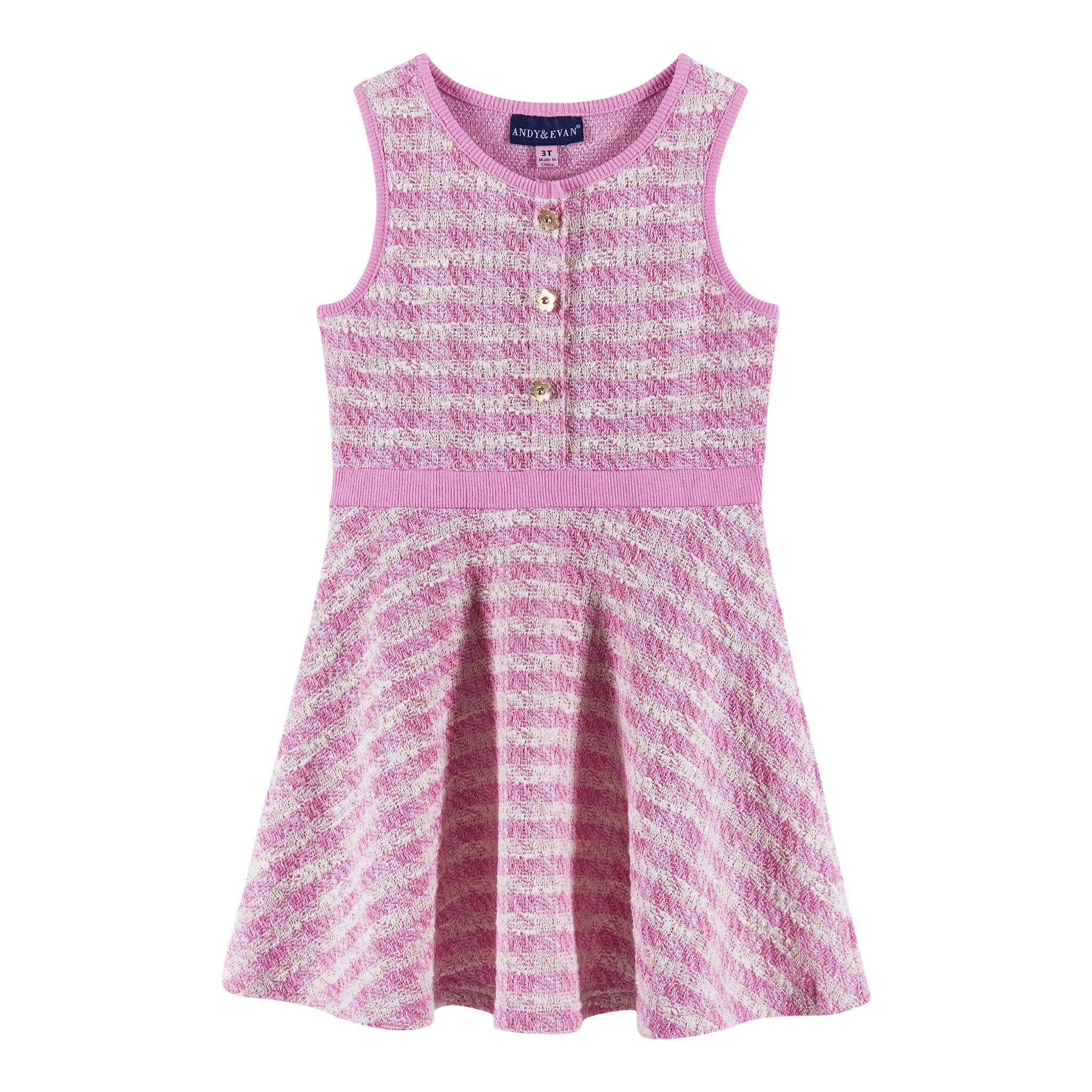 Kids (2-6x) Knit Tweed Dress | Pink