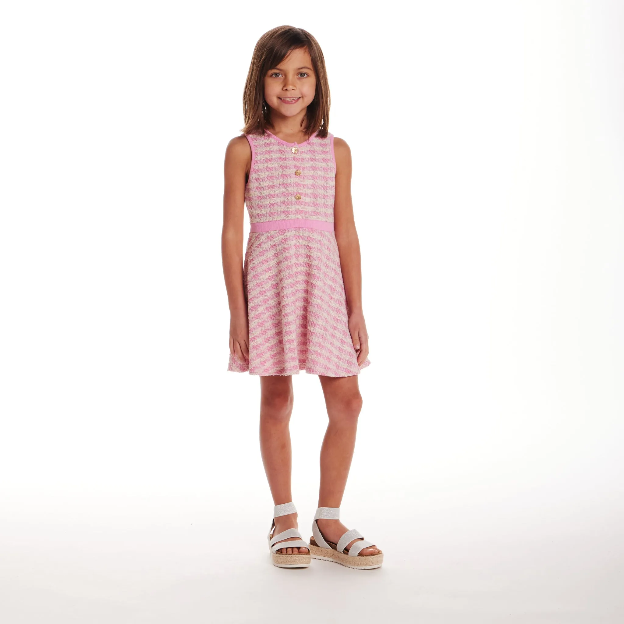 Kids (2-6x) Knit Tweed Dress | Pink