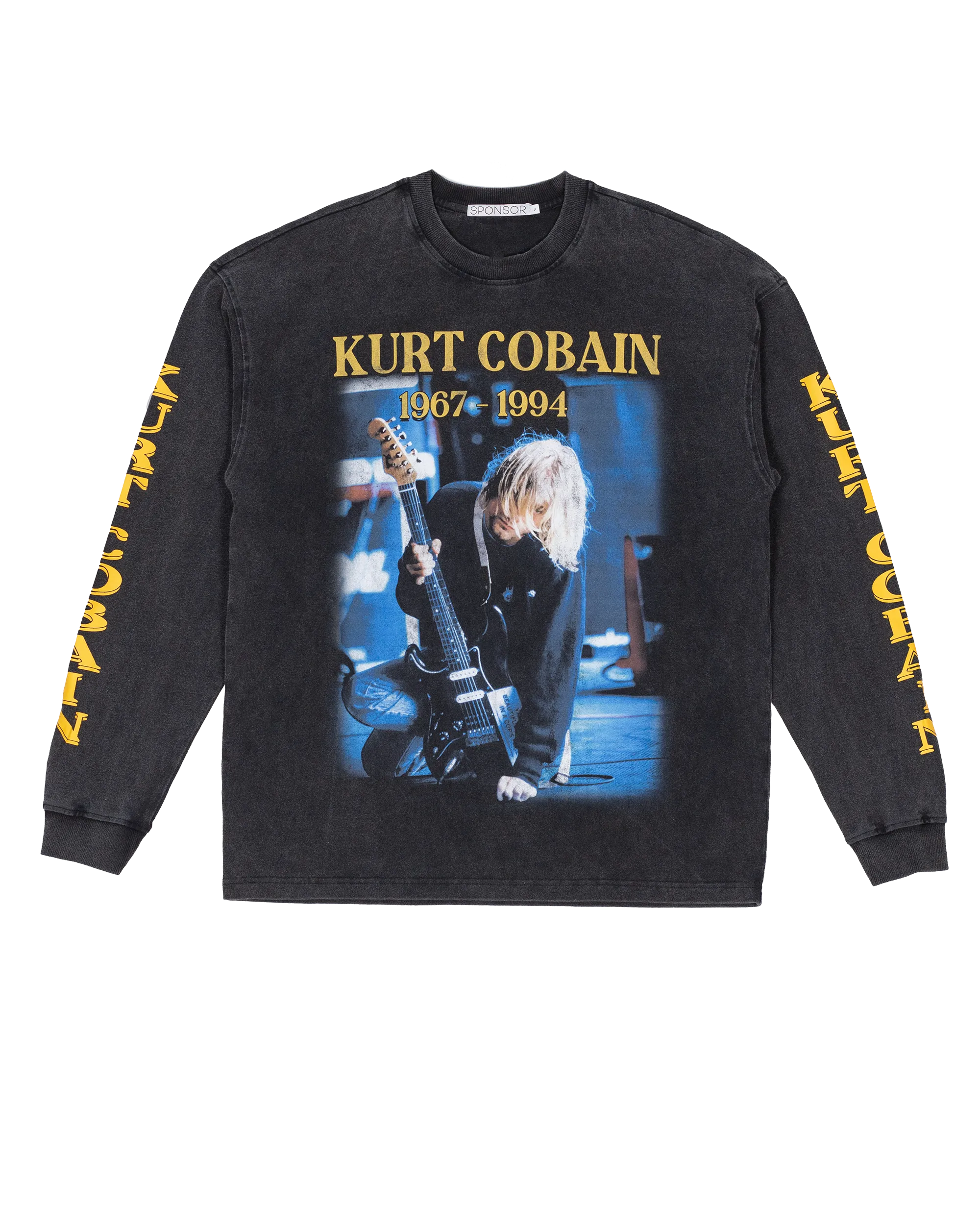 Kurt Cobain Heavyweight Long Sleeve T Shirt