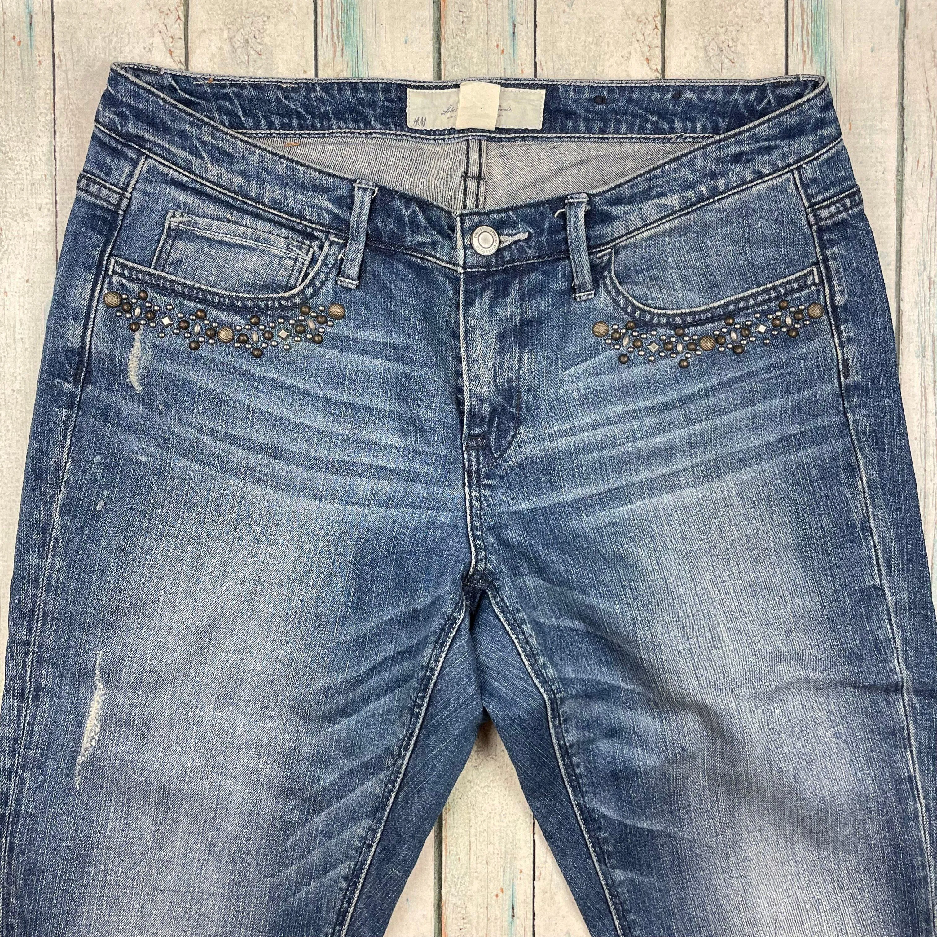 L.O.G.G  Rhinestone trim Ladies Skinny Jeans - Size 32 or 14AU