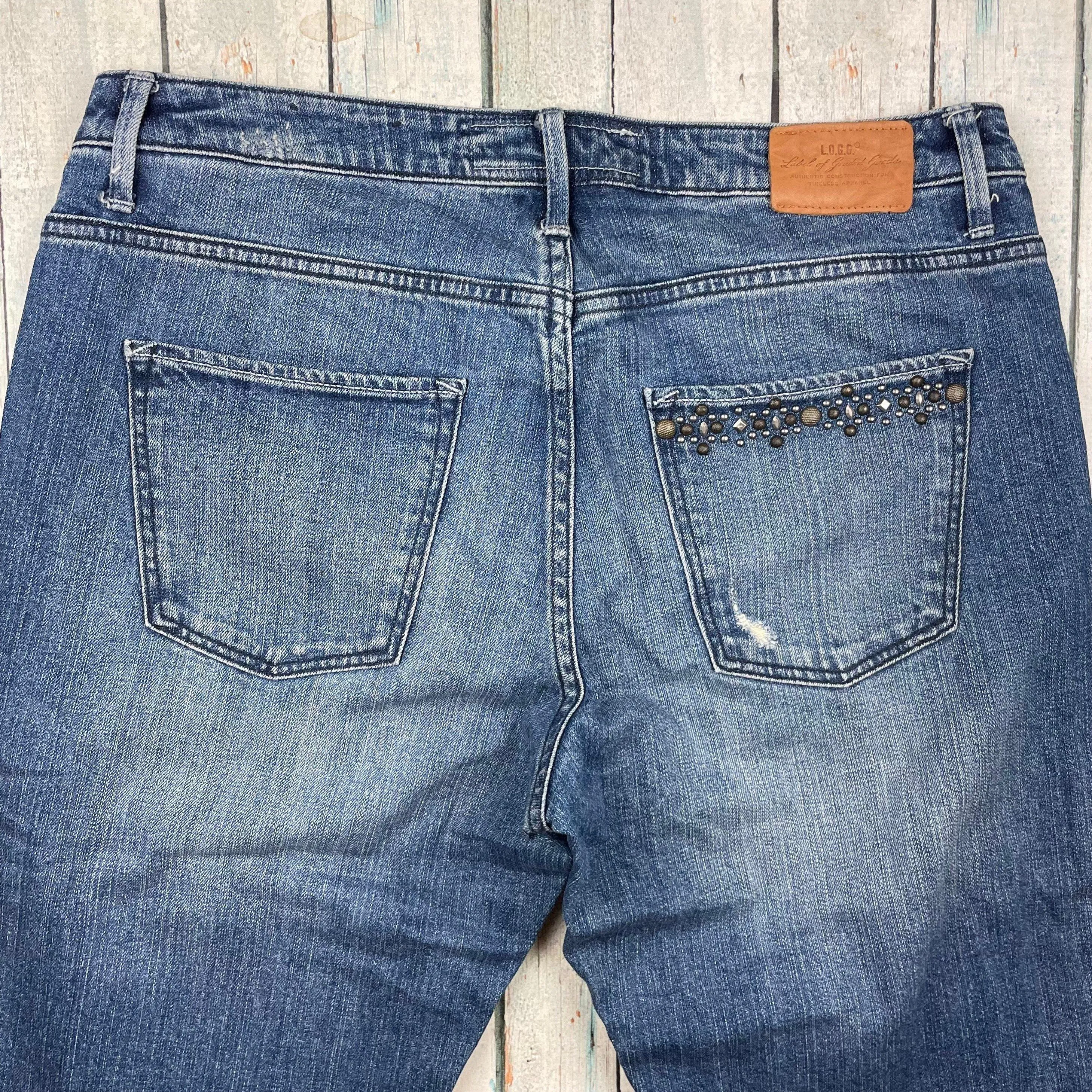 L.O.G.G  Rhinestone trim Ladies Skinny Jeans - Size 32 or 14AU