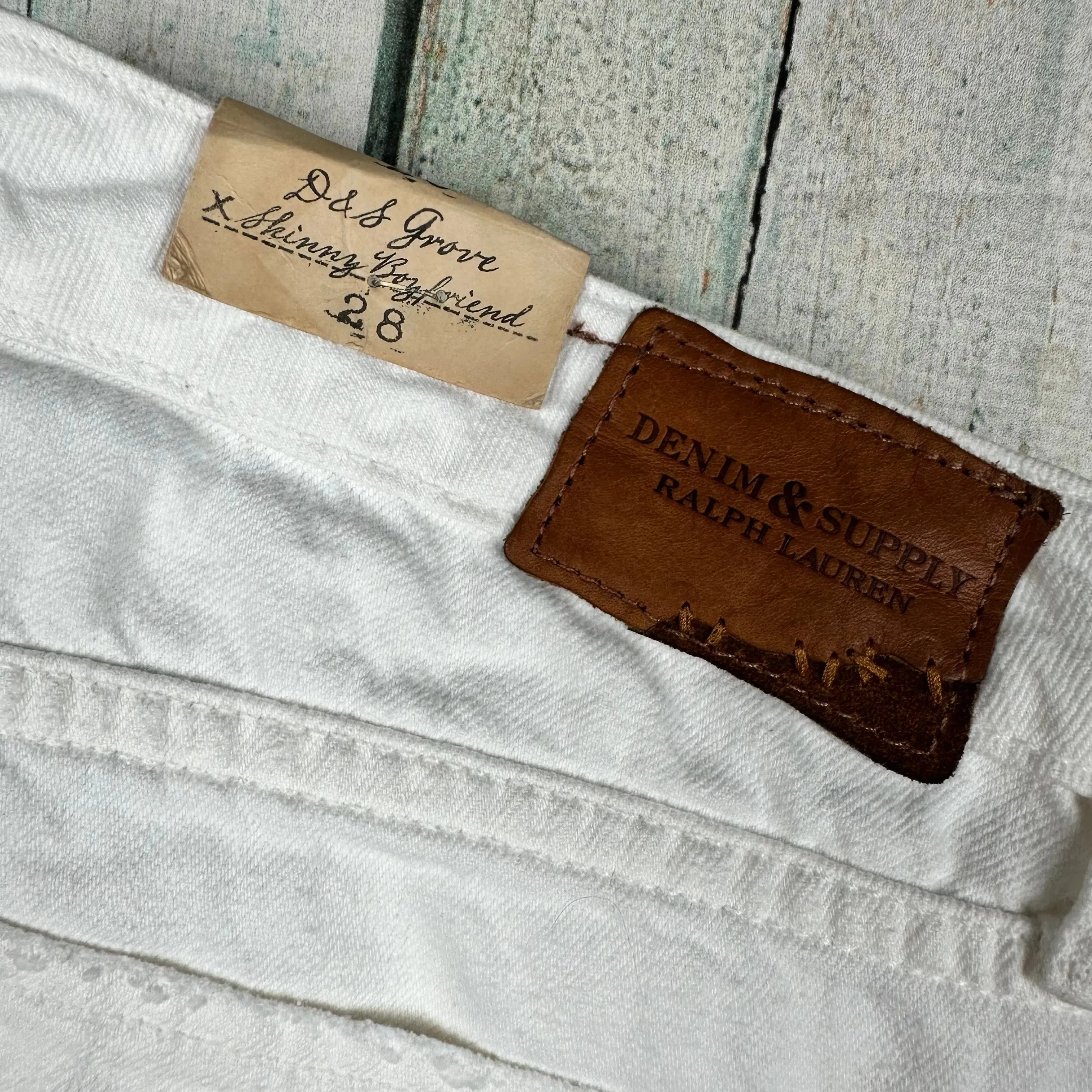 NWT-Ralph Lauren Denim & Supply 'Grove' Skinny Boyfriend White Jeans - Size 28