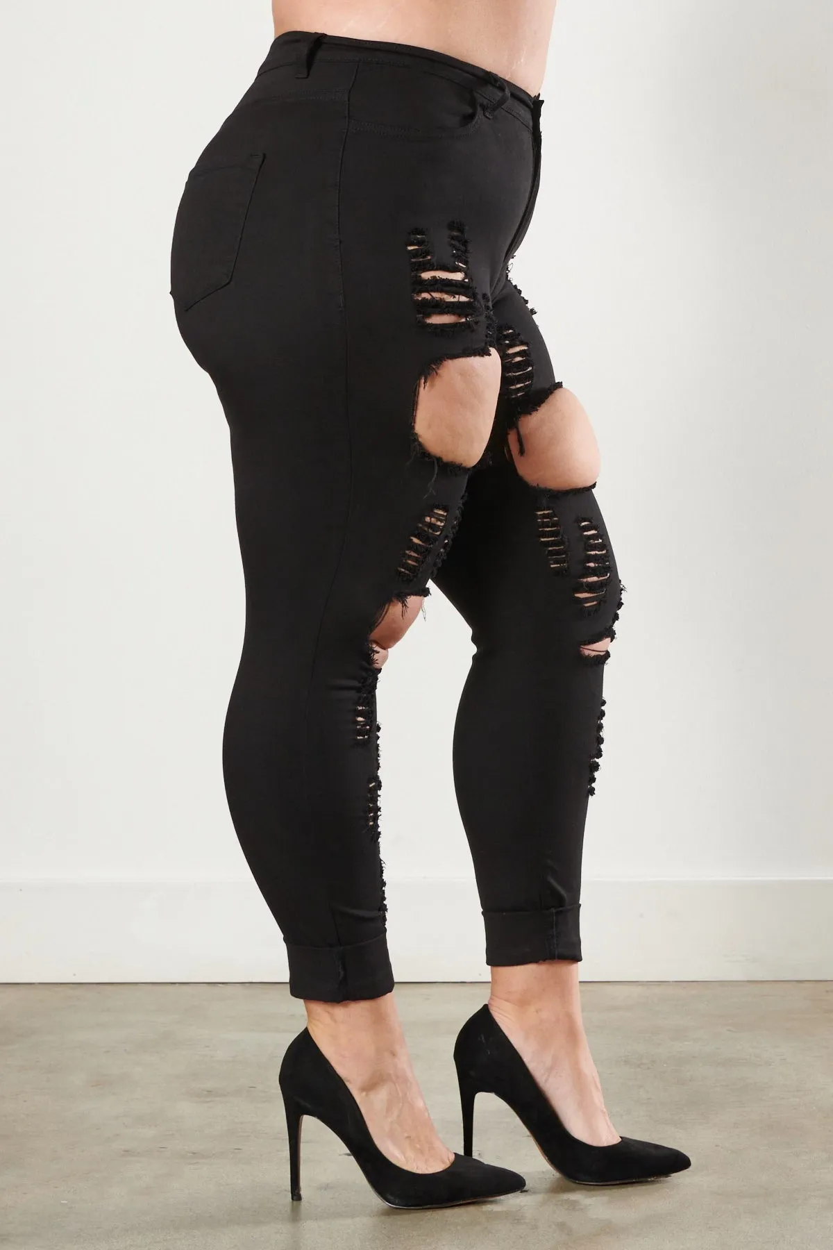 PLUS Callie Distressed Jeans