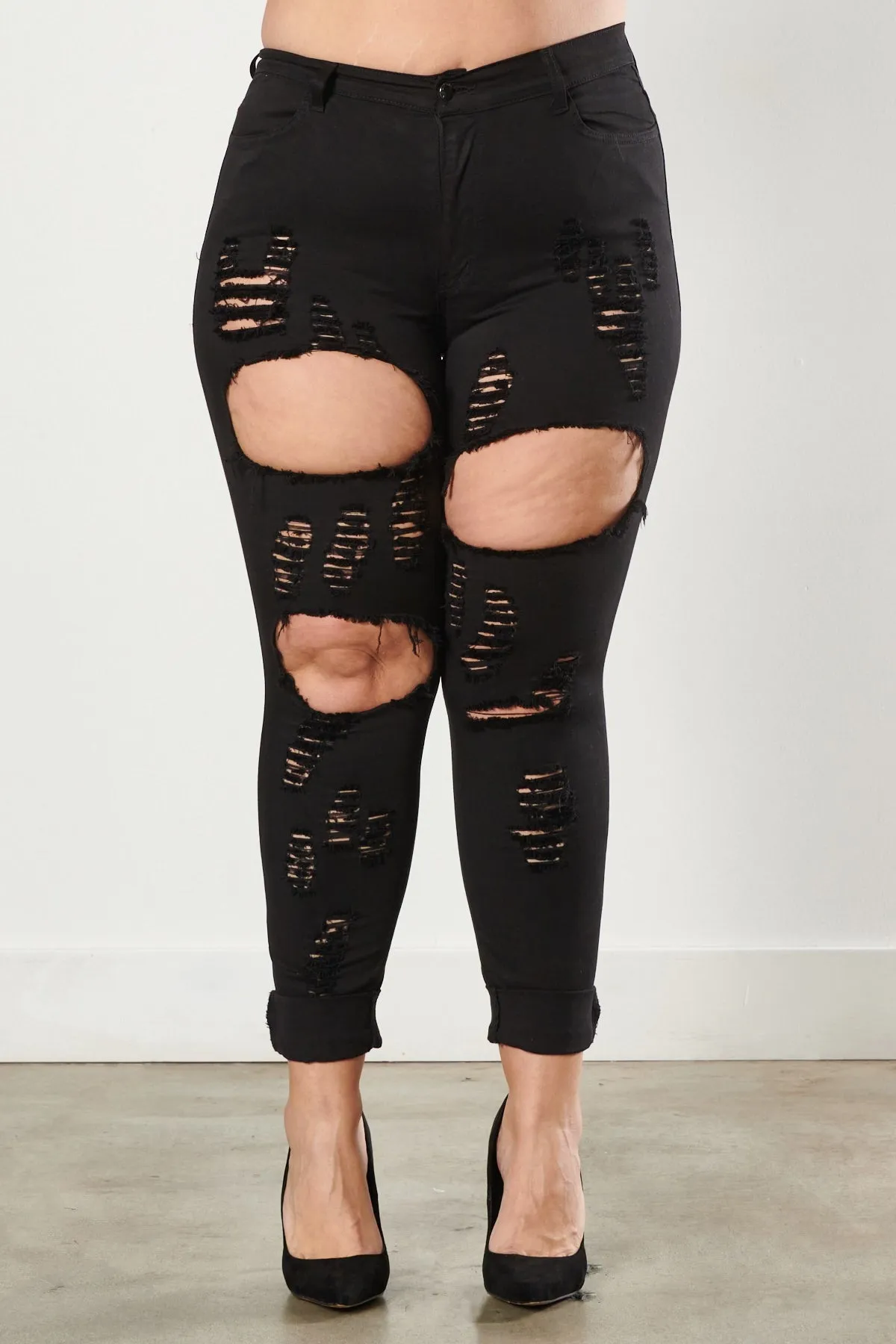 PLUS Callie Distressed Jeans