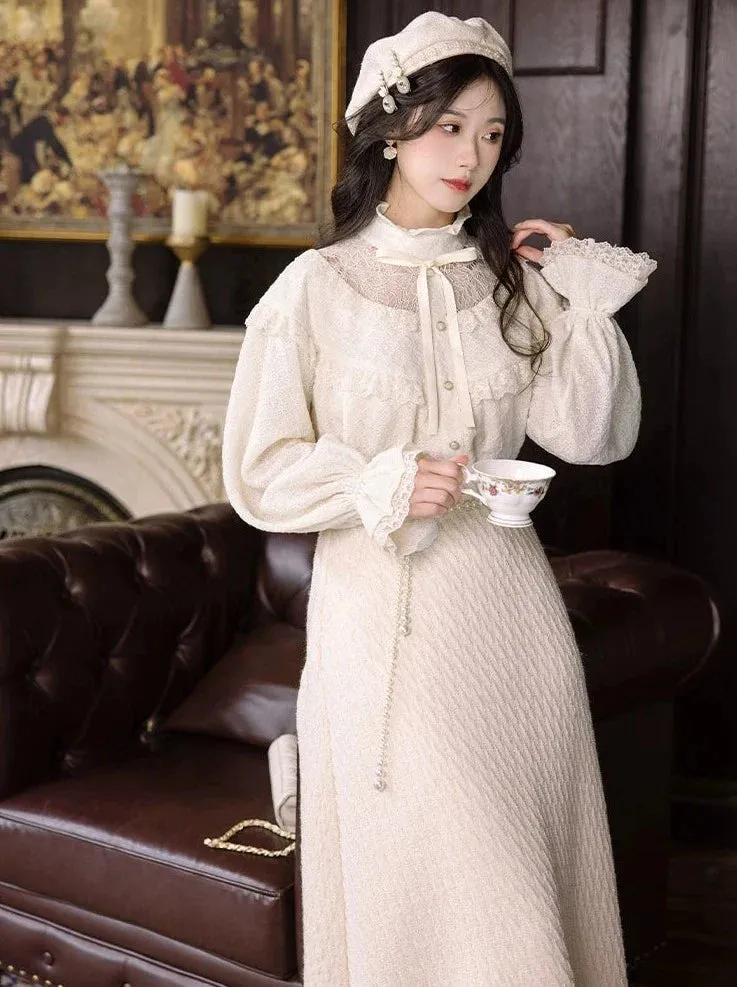 Skirt Flared Sweet   Retro Shirt Lace Girly
