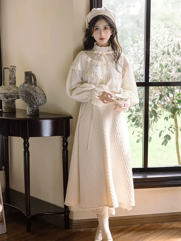 Skirt Flared Sweet   Retro Shirt Lace Girly