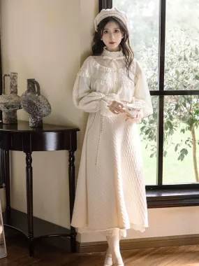 Skirt Flared Sweet   Retro Shirt Lace Girly