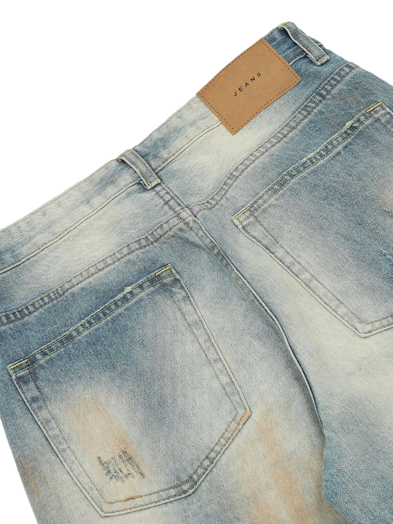 Sneakerhill Distressed Street Hip-Hop Jeans
