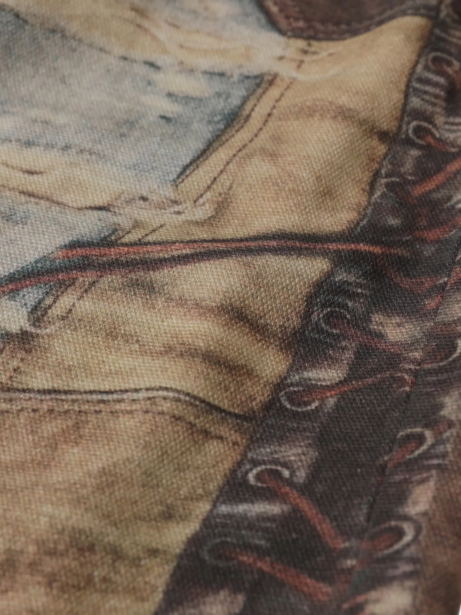 Sneakerhill High Street Distressed Washed Printed Jeans
