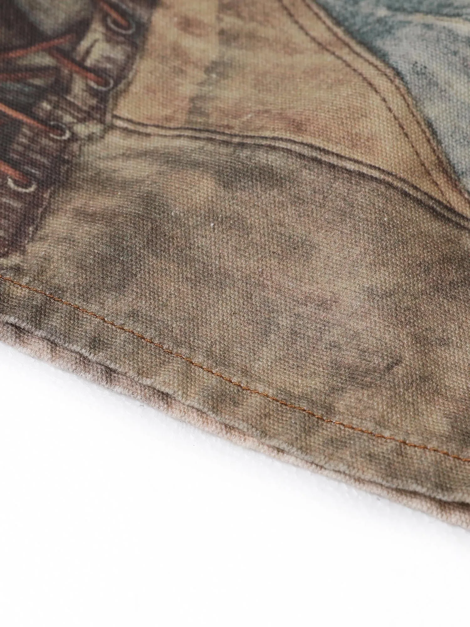 Sneakerhill High Street Distressed Washed Printed Jeans