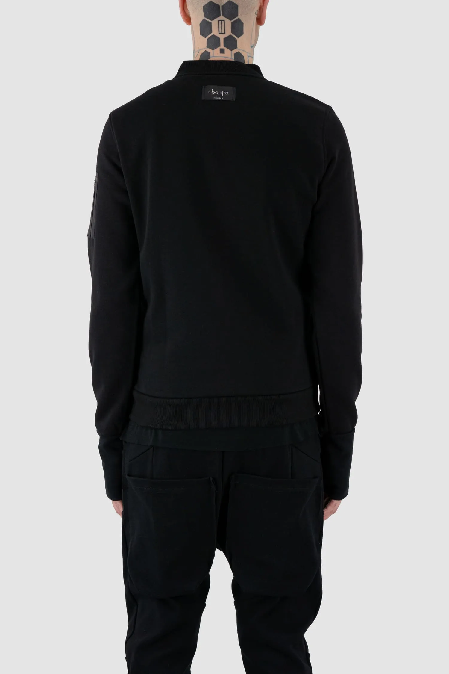 Stretch Cotton Blend Bomber Jacket