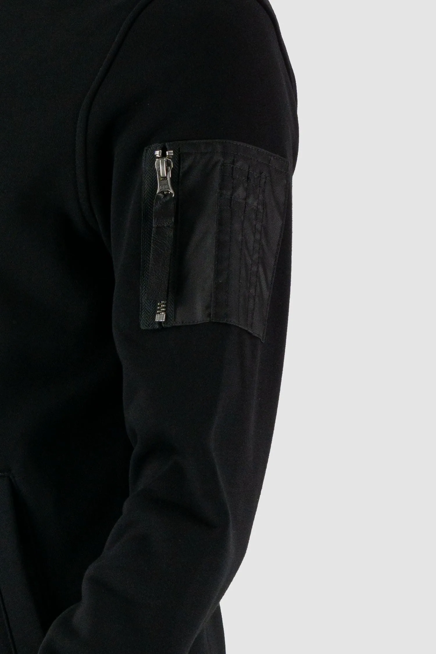 Stretch Cotton Blend Bomber Jacket