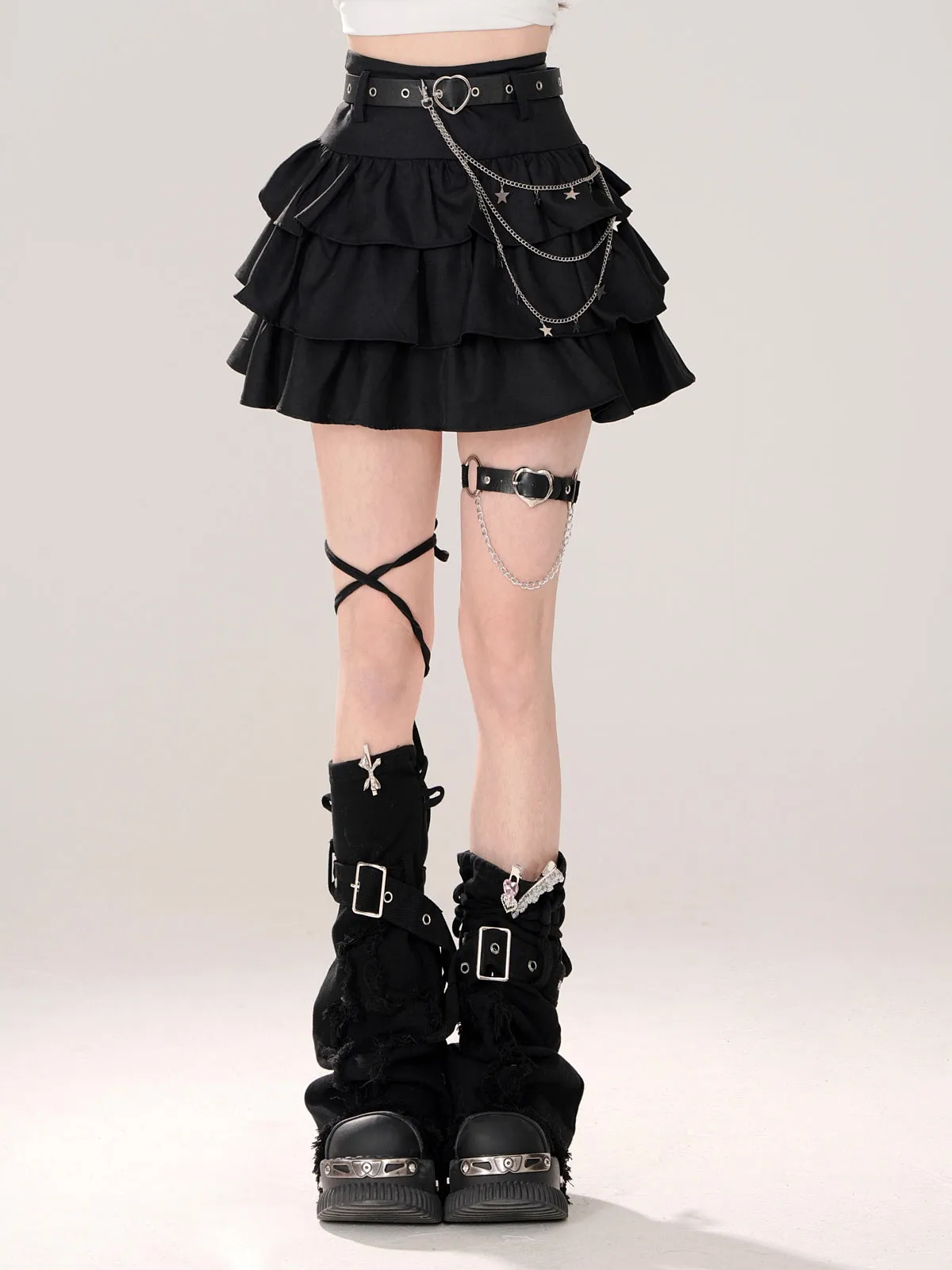 Tiered Skirt Flared Six-Suite