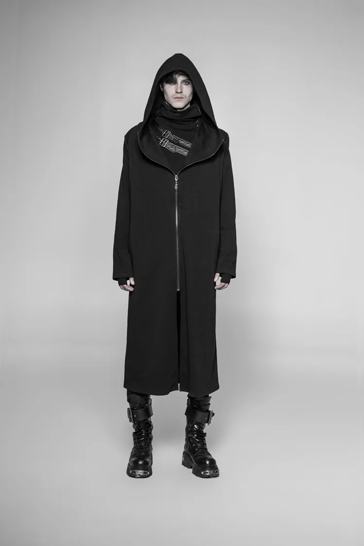 WY-932 Gothic Dark Assassin Series Keel Long Hooded Coat For Men