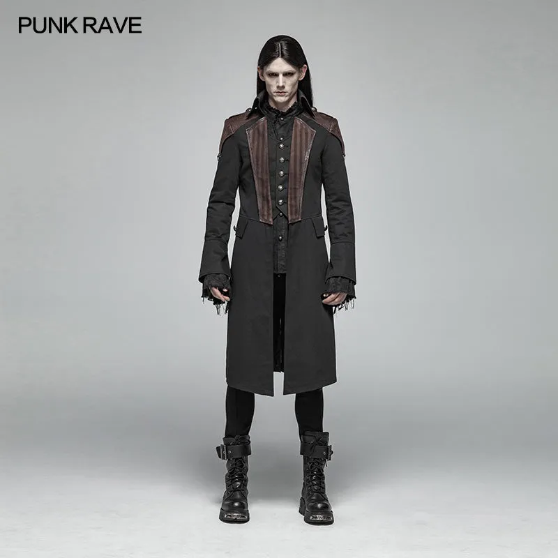 WY-997 Steampunk Mens Mid-length Coat